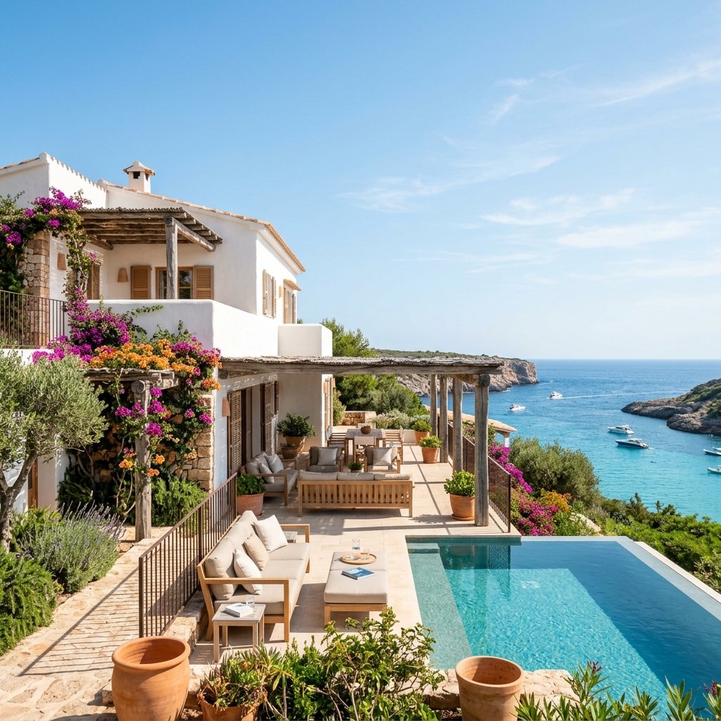 Vivienda mediterránea en Menorca frente al mar
